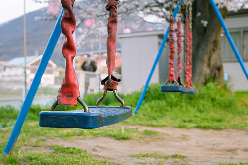 Playground swing for healthcare in japan park.