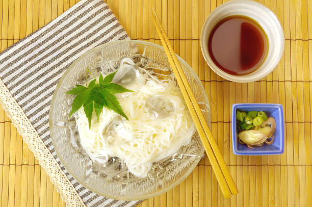 istock Japanese Noodle(so-men) Dishes on the Table 1332446423