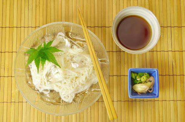 istock Japanese Noodle(so-men) Dishes on the Table 1332447414