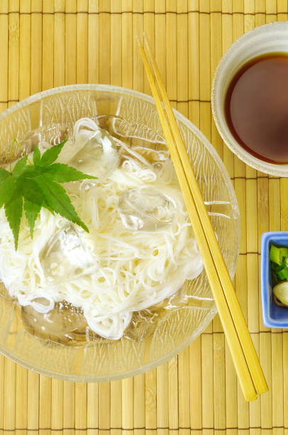 istock Japanese Noodle(so-men) Dishes on the Table 1332447602