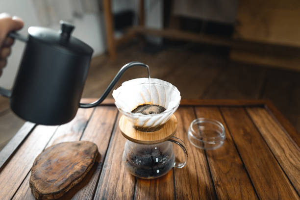 istock dripping coffee and slow coffee at home 1332448564
