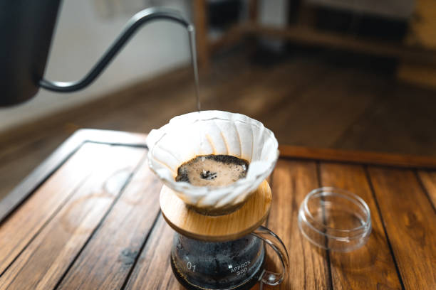 istock dripping coffee and slow coffee at home 1332448781