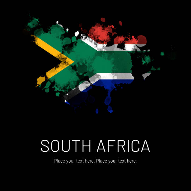 istock South African flag ink splat on black background 1332451311
