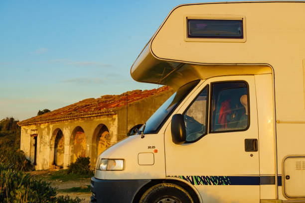 istock Caravan on coast by Punta Mala, Alcaidesa Spain 1332457919