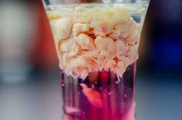 istock Interesting drink shot based on cream, liqueur and grenadine called Brain Hemorrhage prepared for Halloween party 1332458291
