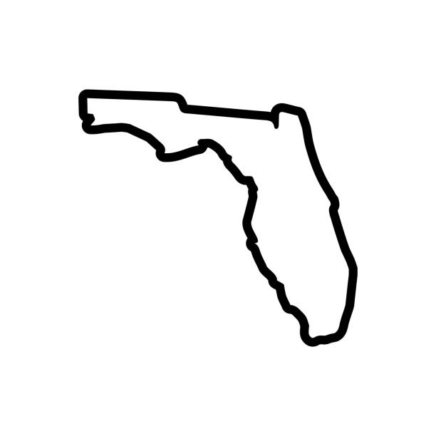 Miami washington Icon for miami, washington, country, map, border, florida, contour florida stock illustrations