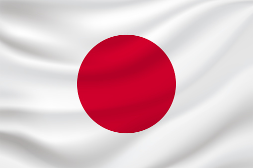 Flag of Japan. Vector illustration. EPS10