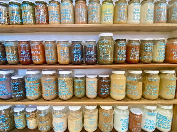 istock Shelves of Herbs, Spices, Powders 1332472604