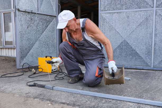 istock Metal worker repairing a pipe with welding torch 1332474215