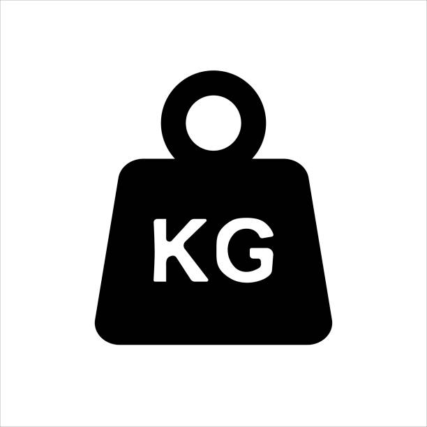 simple kg weight silhouette icon, isolated on white isolated background. vector dumbbell icon.flat design. black silhouette. - 公斤 幅插畫檔、美工圖案、卡通及圖標