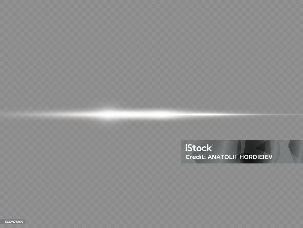 White Line Flash Horizontal Light Rays Flash White Horizontal Line Stock Illustration ...