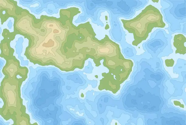 Vector illustration of Simple Topographic Map Height Lines 133