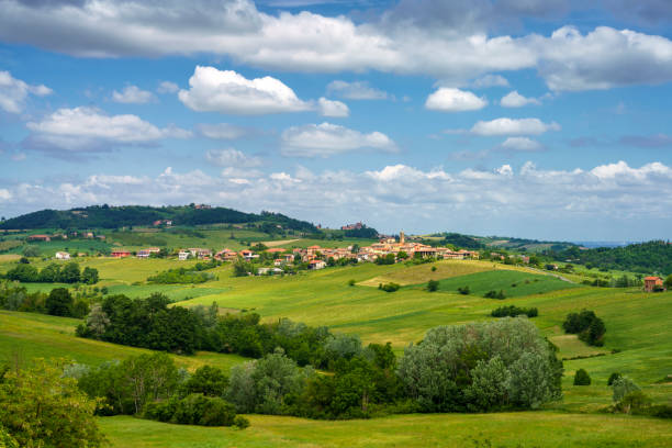 istock Landscape on the Tortona hills at springtime. 1332476672