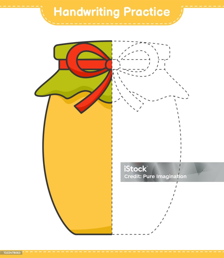 Handwriting Practice Tracing Lines Of Jam Educational Children Game