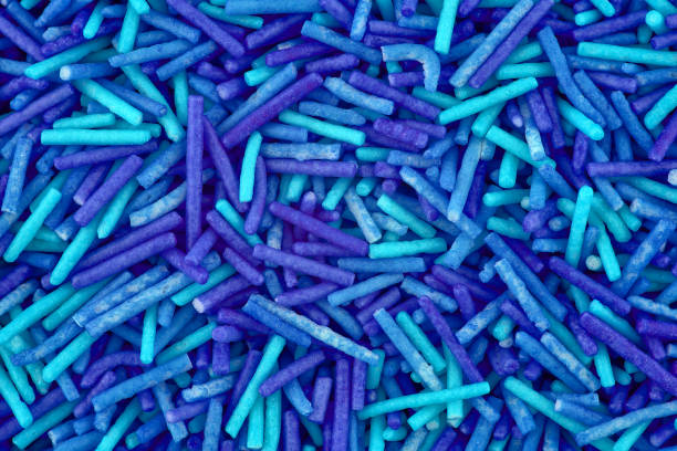 istock Blue candy background, copy space. Closeup of pile pastel candies. Candy texture. Candy pattern. Sweets background. Abstract background. Top view, flat lay 1332487932