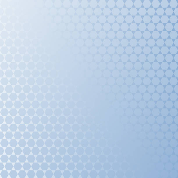 Stars of David and hexagons pattern in pale blue on gradient background Stars of David and hexagons pattern in pale blue on gradient background. Can be used for website landing pages, textiles, wallpapers, posters, placards, banners, covers, wrapping paper, decorations. background of star of david wallpaper stock illustrations