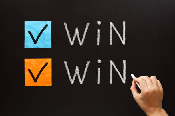 istock Win-Win Situation Business Concept On Blackboard 1332502259