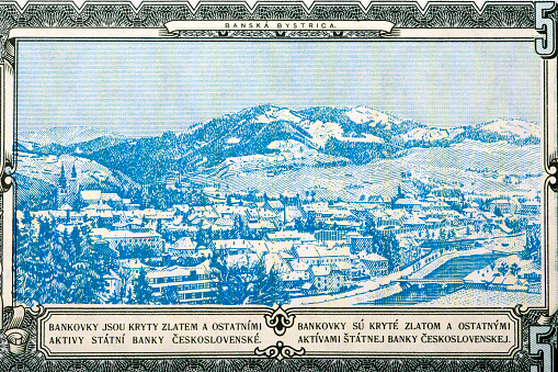 Scene of Banska Bystricka from Czechoslovak money - Koruna