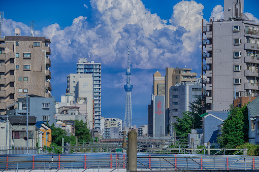 Urban landscape of Tokyo as seen from Ikebukuro, Toshima-ku, Tokyo