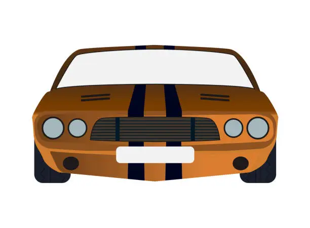 Vector illustration of Classic 1970s car