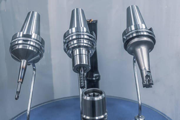 istock CNC machine tools for milling metal in factory 1332507404