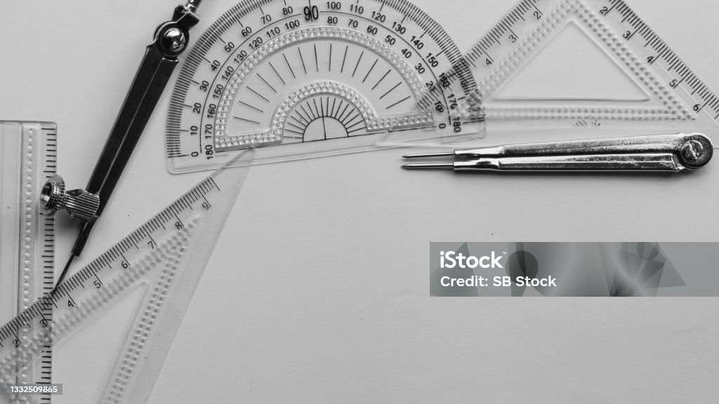 Geometry Measurement Instruments Geometric Measuring Tools Drawing Items And Mathematical Instruments ...