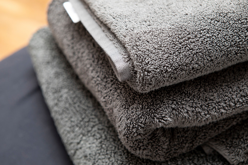 Towels ready for use in a massage