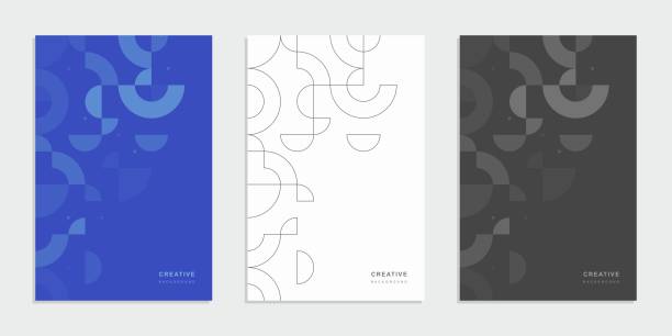 ilustrații de stoc cu broșură abstractă geometrică tehnologică a companiei. vector fluturaș de afaceri. - geometrie