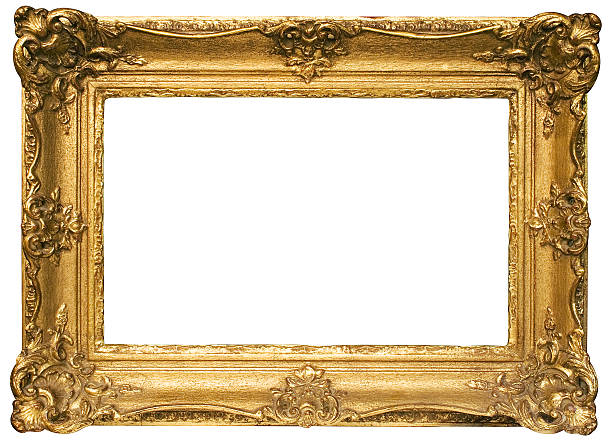 istock Gold Plated Wooden Picture Frame w/ Path (Wide) 133251641