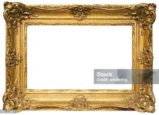 Złotem Drewniane Ramki Na Zdjęcia Wpath Szeroki - zdjęcia stockowe i więcej obrazów Rama obrazu - Rama obrazu, Pozłacany, Złoto - metal