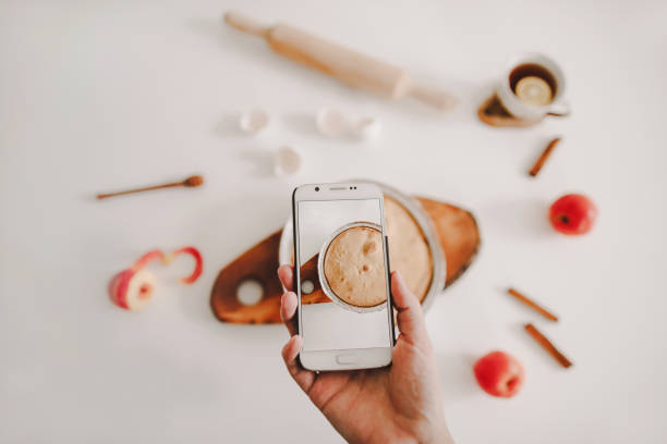 istock composition with a fresh baked apple pie with ingredients 1332518119