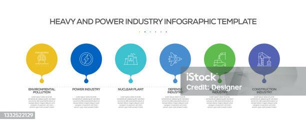 Heavy And Power Industry Related Process Infographic Template Process ...