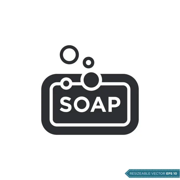 Vector illustration of Soap Bar Icon Vector Template Illustration Design