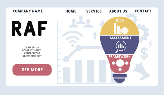 Raf Risk Example Vector Website Design Template Raf Risk Assessment Framework Acronym ...