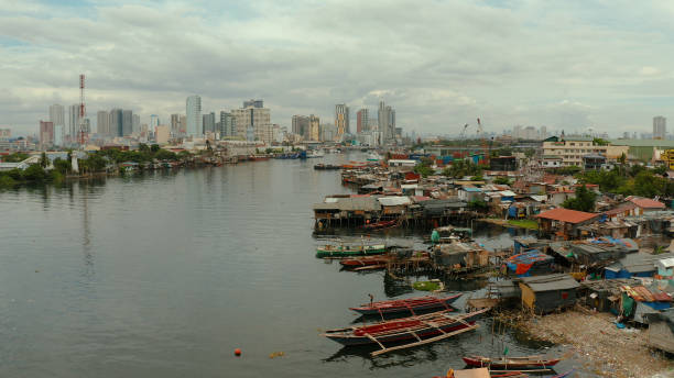 The city of Manila, the capital of the Philippines stock photo