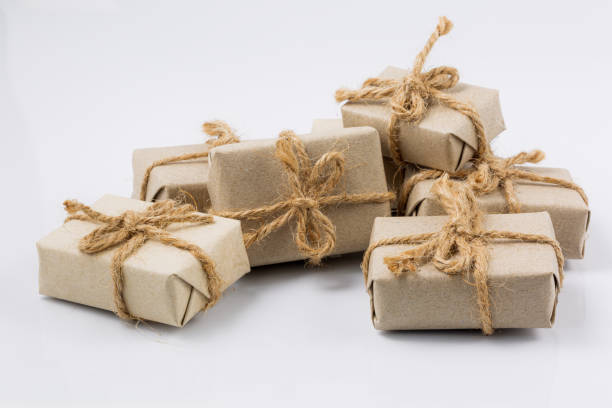 istock gift on a white background,Christmas gift boxes. Isolated on white background with copy space 1332529410