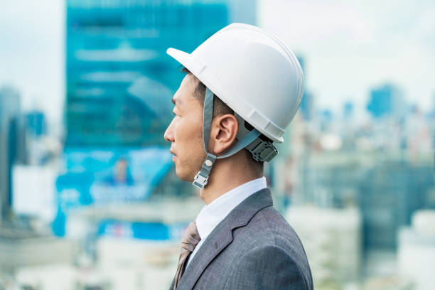istock A businessman wearing a helmet 1332532332