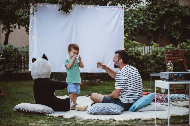 istock Movie night in backyard 1332534289