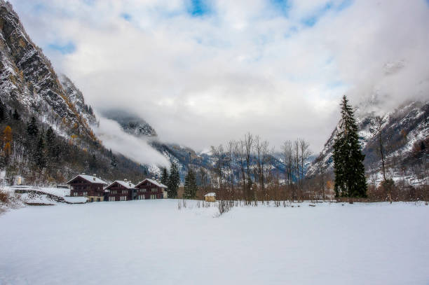 Monte Rosa, Valsesia, Alagna: winter high mountain landscape