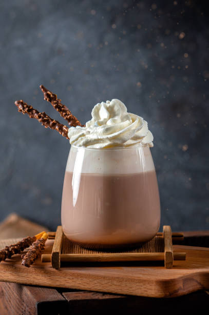 istock Chocolate cocktail with whipped cream 1332537493