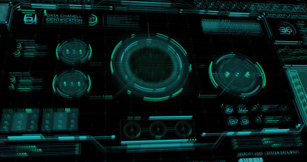 A computer futuristic digital software interface with a motion control system and a navigation system. Thanks to its modularity and flexibility, the system is able to work in almost any environment, whether it is space, underwater or underground. A computer futuristic digital software interface with a motion control system and a navigation system. A system of digital software interfaces based on the use of code converters and digital signal processors as the basis for new intelligent systems, and the use of such systems as the basis for the management of technical means is also proposed. digital underground stock pictures, royalty-free photos & images