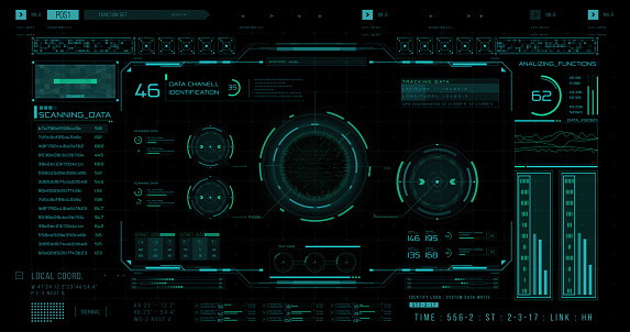 High Resolution Software Interface A Computerbased Futuristic Digital Software Hud Interface With A System ...