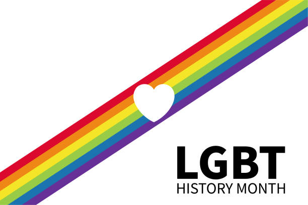 LGBT history month. Gay, bisexual and trans LGBT history month. Gay, bisexual and trans human rights. Annual celebrated day of history LGBTQ movement. Rainbow colored. Tolerance concept. Banner, poster, social media, card, background vector lgbt history month stock illustrations