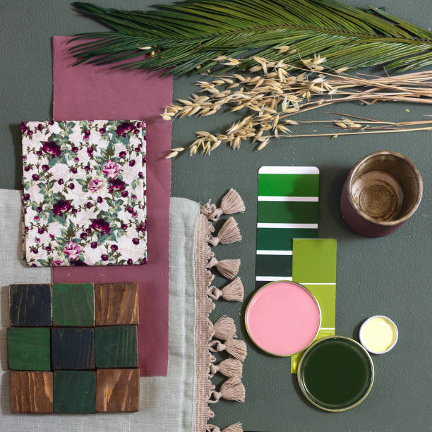 istock Color palette mood board for interior design and decor 1332547872