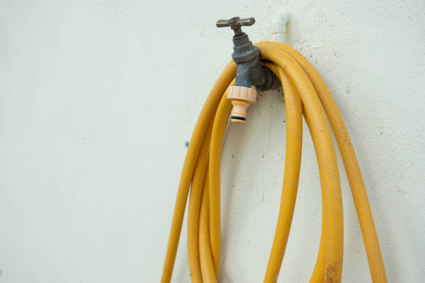 istock Outdoor tap and hosepipe 1332548163