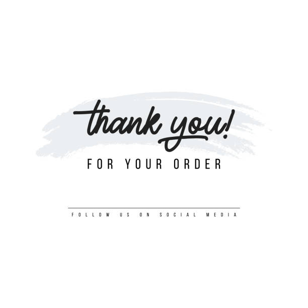 Thank you for your order card design for online buyers illustration vector Thank you for your order card design for online buyers illustration vector. order stock illustrations