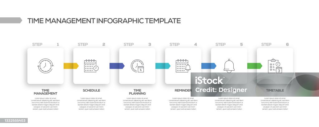 Time Management Related Process Infographic Template Process Timeline ...
