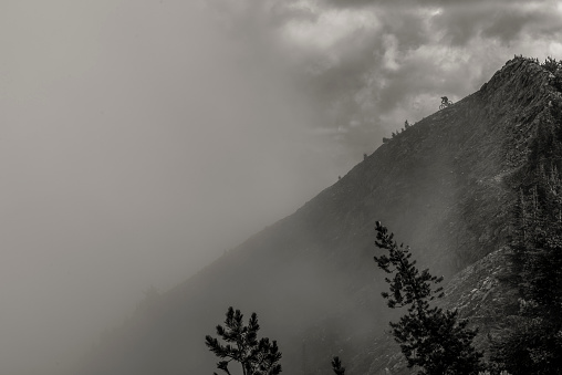 Fog surrounding mountains
