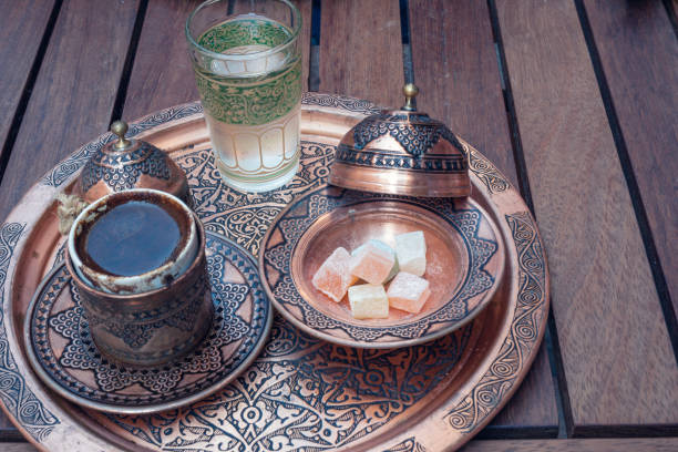 istock Turkish coffee with a traditional service. 1332557669