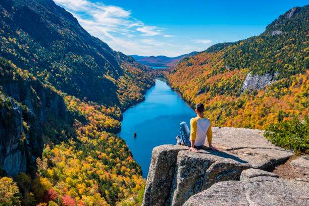 istock Hiker Adirondacks Autumn USA 1332558075